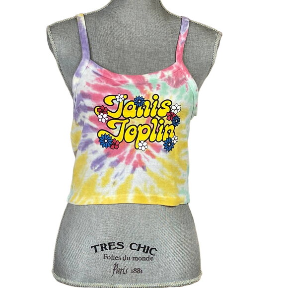 Janis Joplin Cropped Tie Dyed Tank size M/L - Picture 1 of 6